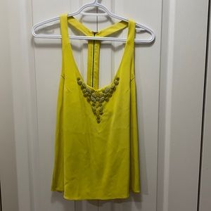 Rebecca Taylor yellow razor back tank top
